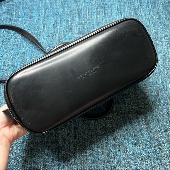 Vintage Dooney & Bourke Zip Zip Satchel Bag DB Logo in Black - Picture 5 of 10